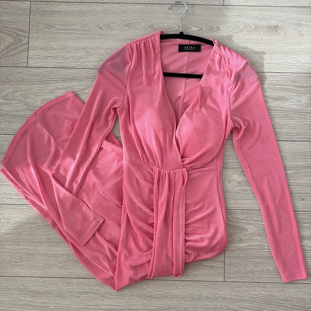 Bright Pink Akira Midi Dress